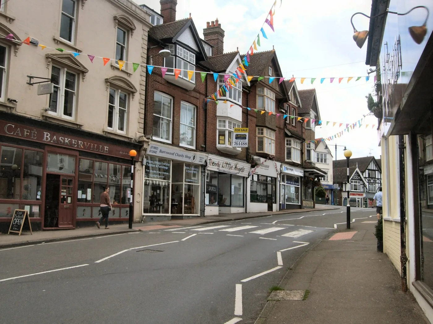 Independent shops on Crowborough High Street.