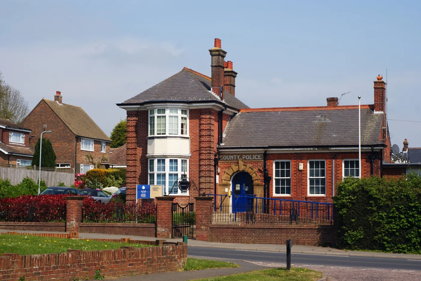 The police station building on Crowborough Hill