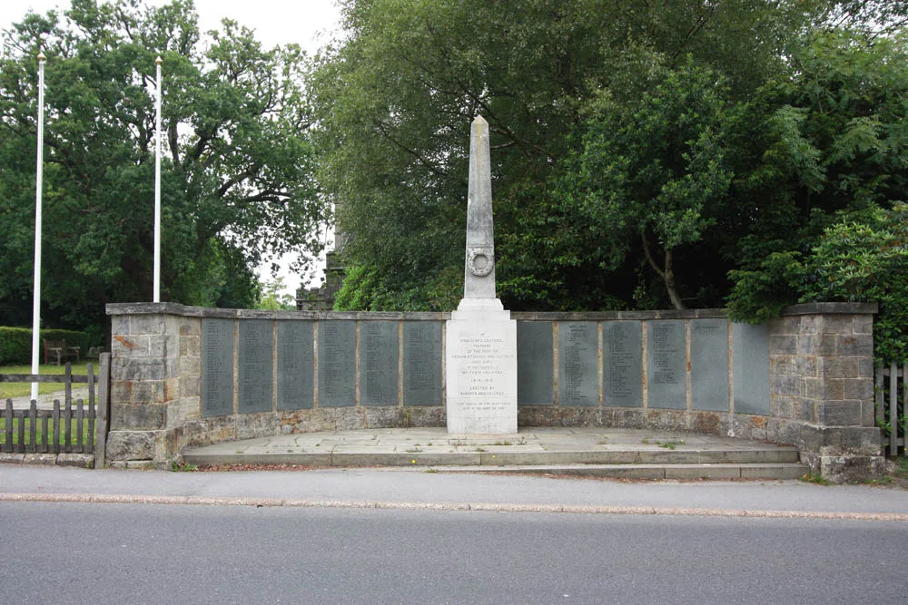 Crowborough War Memorial on Chapel Green, where the town lays its wreaths at 11am on Remembrance Sunday.