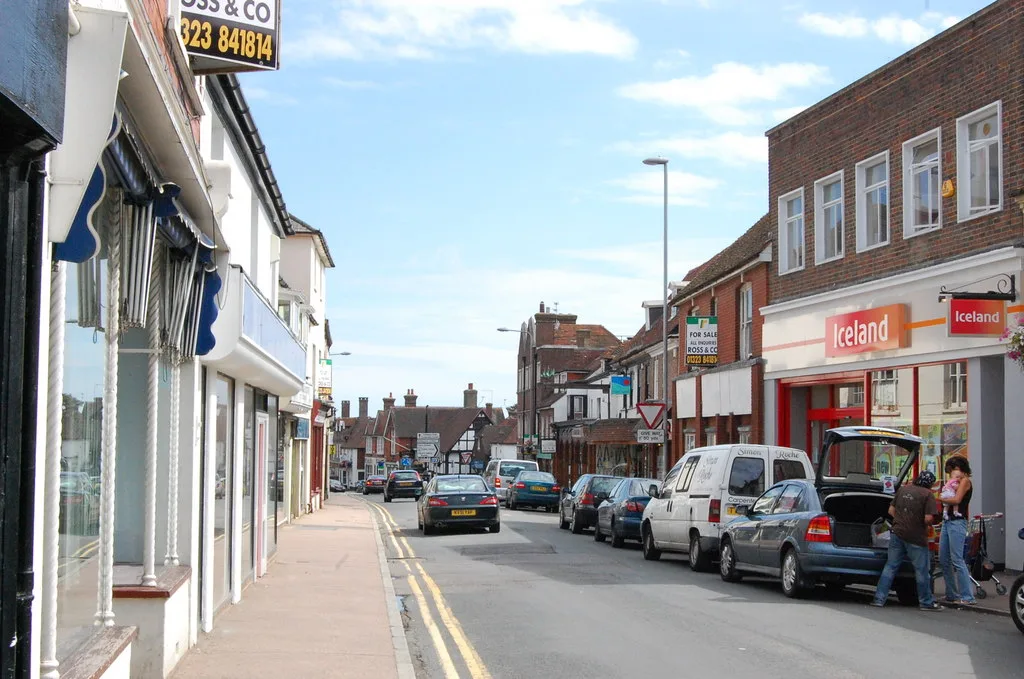 Hailsham High Street, which closes to traffic for the switch-on. The photo is not from the event.