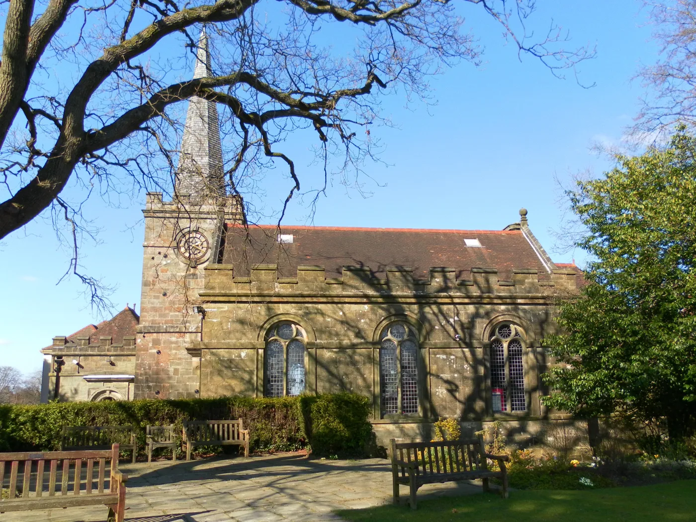 All Saints Church on Chapel Green, Crowborough, where the Remembrance Sunday service follows the wreath laying
